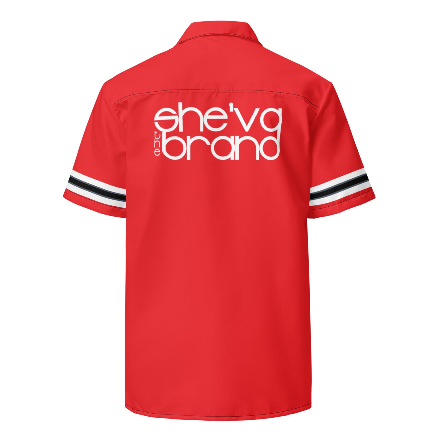 She'va Men's Button Down Shirt (red/white)