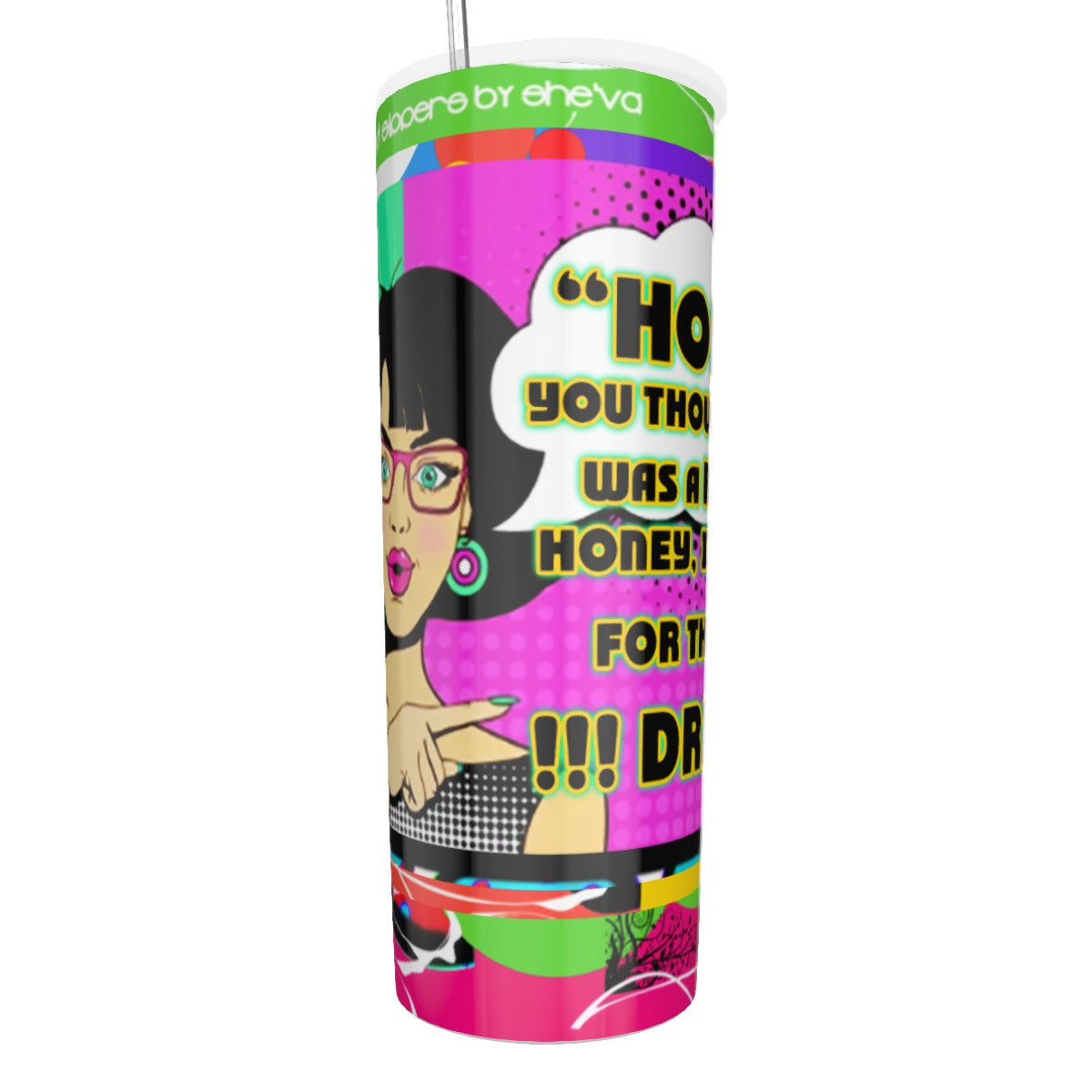 Real Date II Glitter Tumbler With Stainless Steel Straw 20oz