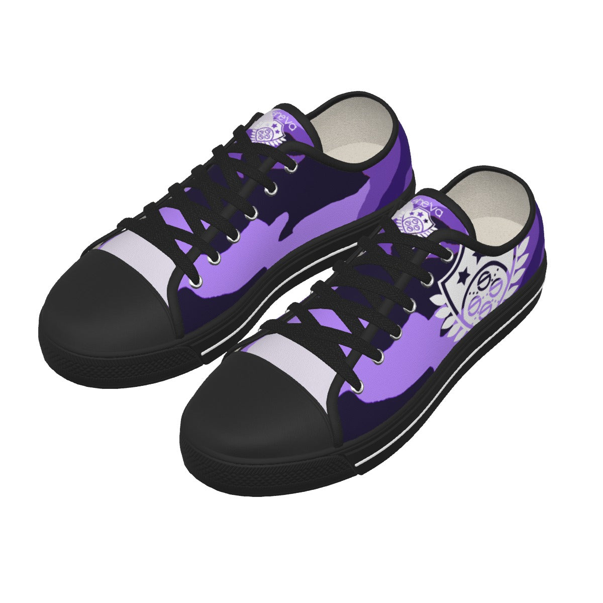 She'va HERS Low-cut Canvas Shoes (Blk/ pur/camo)