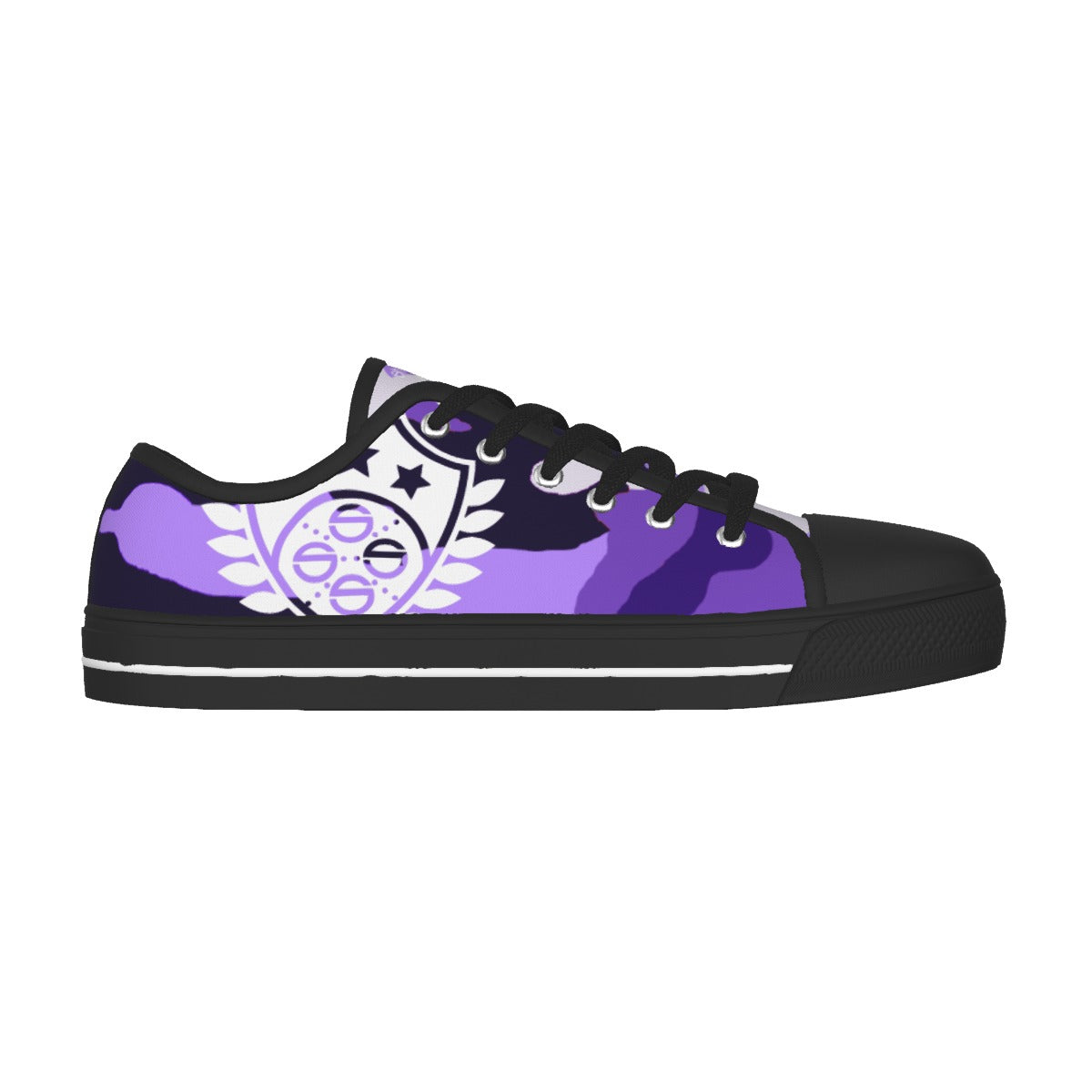 She'va HERS Low-cut Canvas Shoes (Blk/ pur/camo)