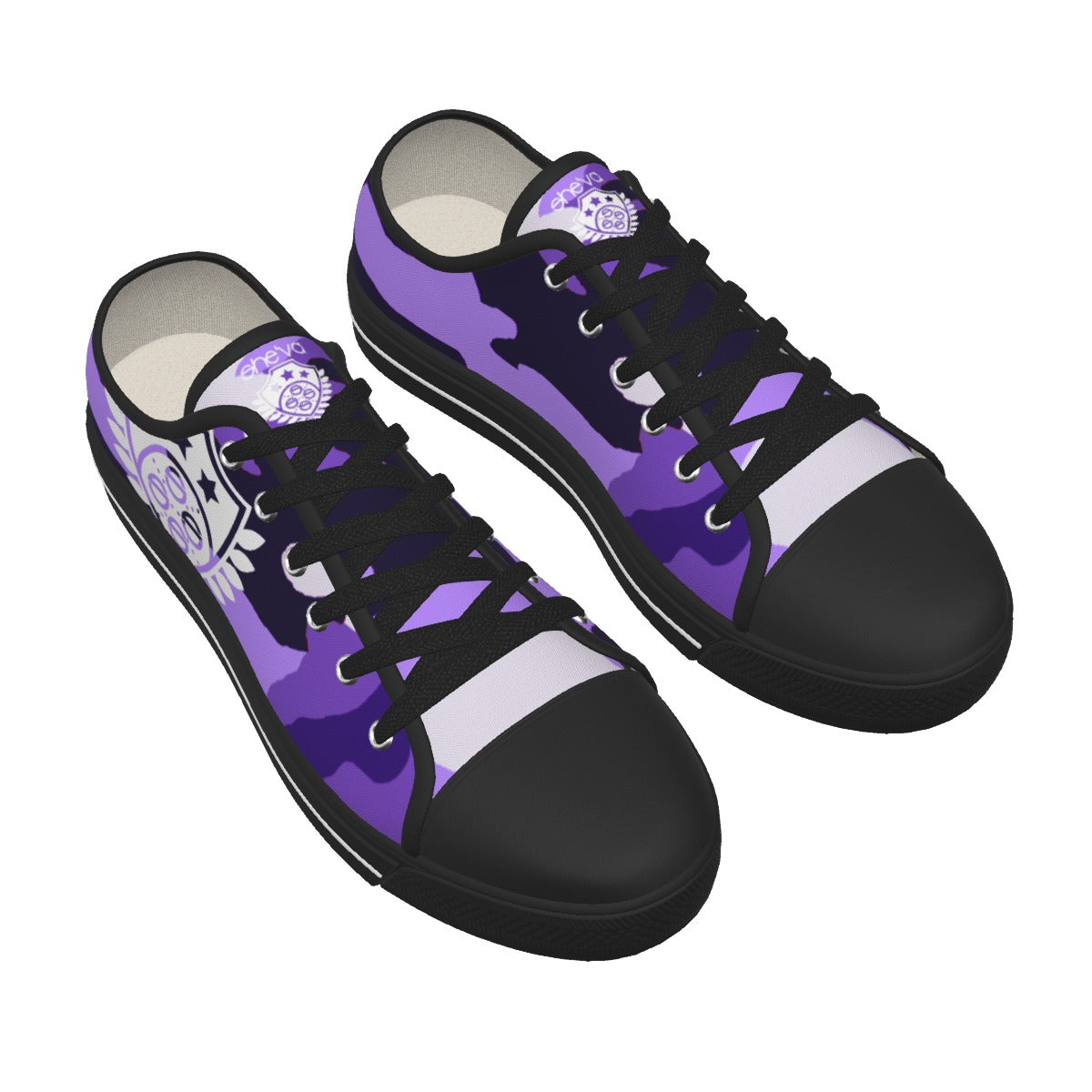 She'va HERS Low-cut Canvas Shoes (Blk/ pur/camo)