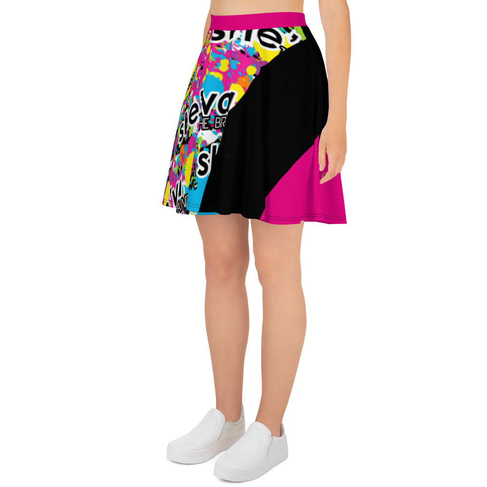 SHE'VA YOUNG GIRLS PAINT SPLATTER Skater Skirt (BPP)