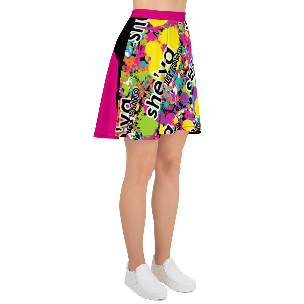 SHE'VA YOUNG GIRLS PAINT SPLATTER Skater Skirt (BPP)