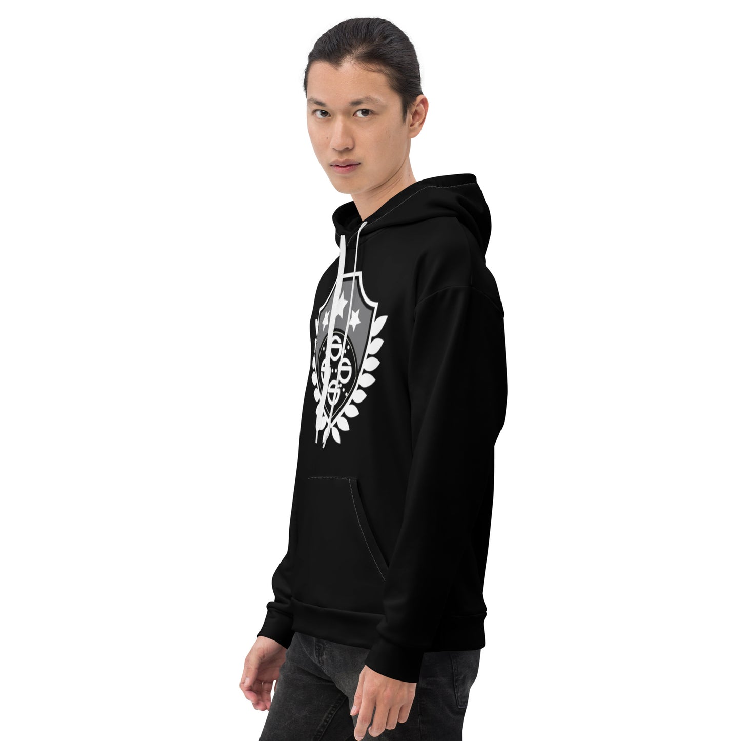 SHE'VA Men's Crest Hoodie (White/Grey)