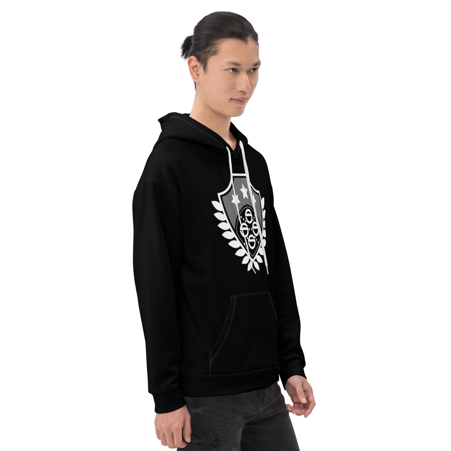 SHE'VA Men's Crest Hoodie (White/Grey)