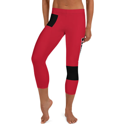 She'va Sport Capri Leggings Red