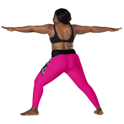 Crossover leggings with pockets (pink)