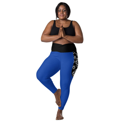 She'va Crossover leggings with pockets (blue)