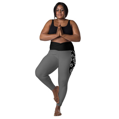 Crossover leggings with pockets (char)