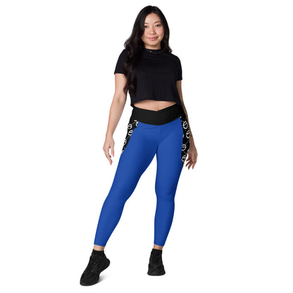 She'va Crossover leggings with pockets (blue)