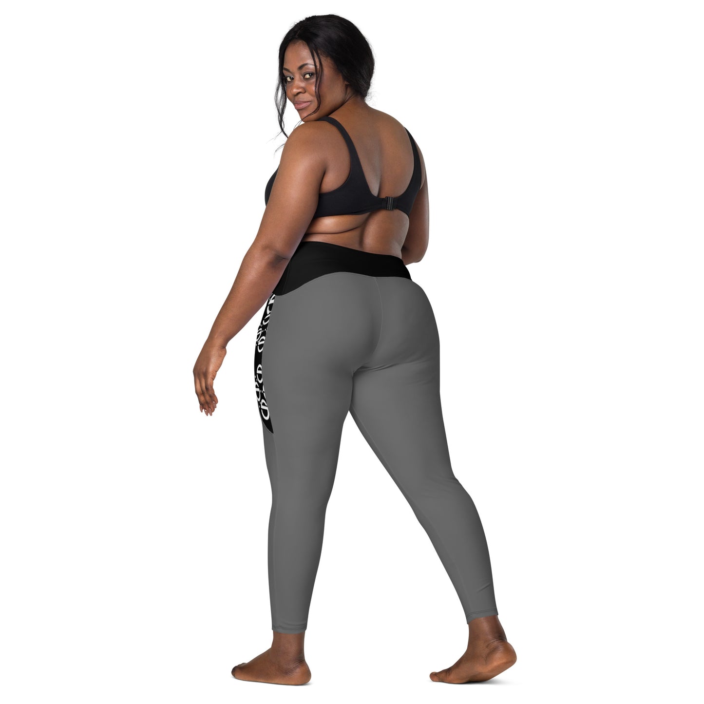 Crossover leggings with pockets (char)