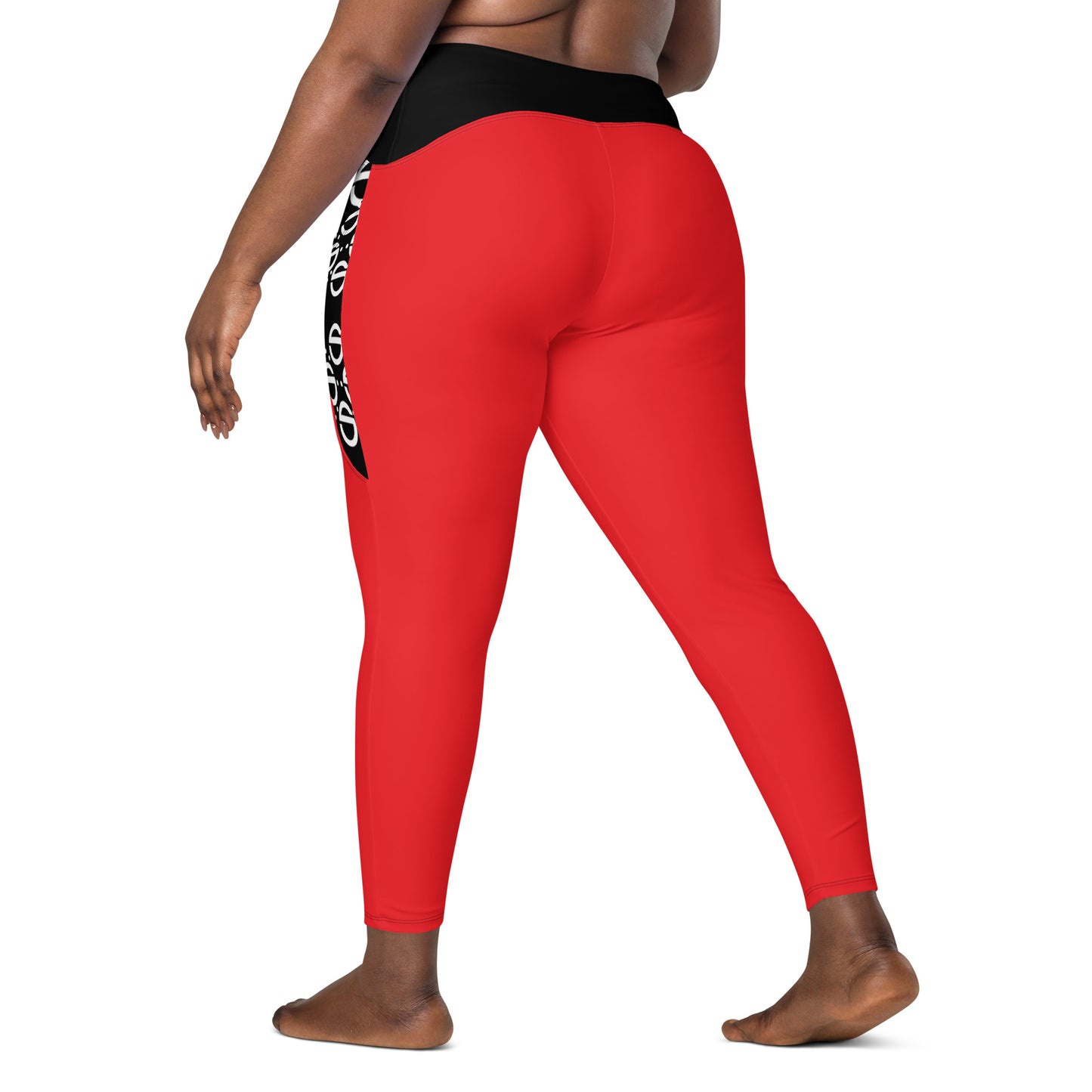 She'va Sport Crossover leggings with pockets (red)