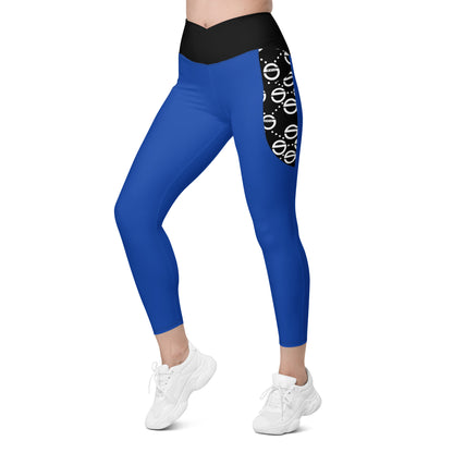 She'va Crossover leggings with pockets (blue)