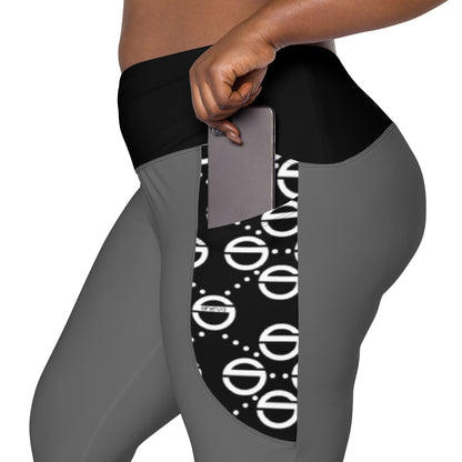 Crossover leggings with pockets (char)