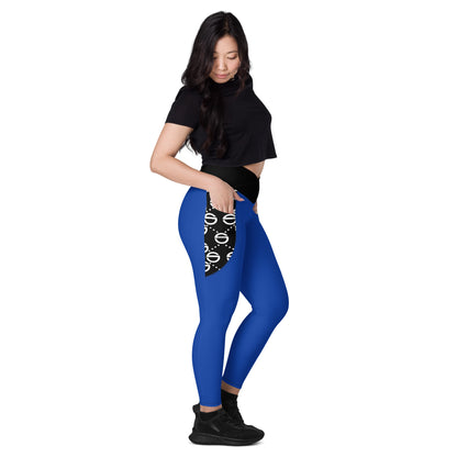 She'va Crossover leggings with pockets (blue)