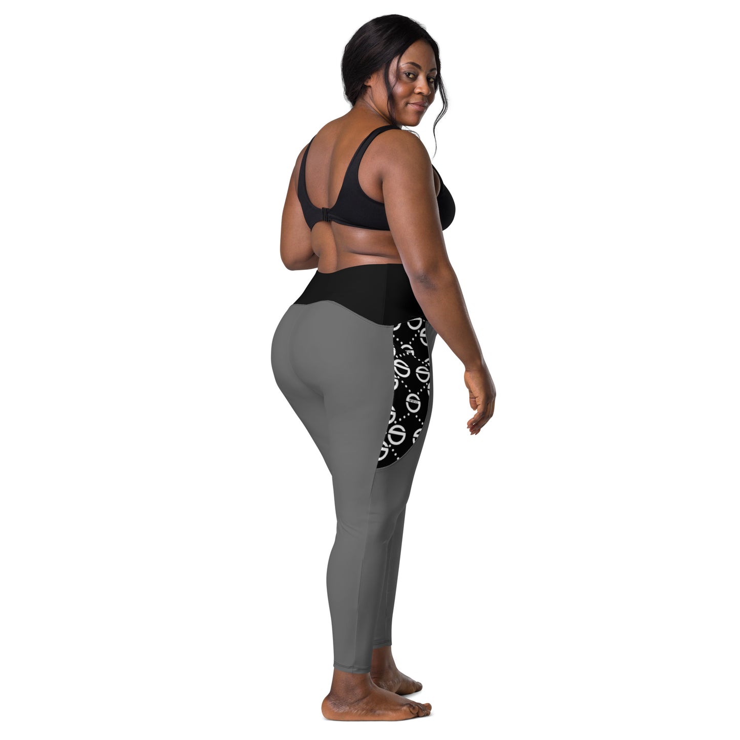 Crossover leggings with pockets (char)