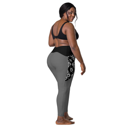 Crossover leggings with pockets (char)