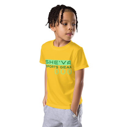 She'va Kids crew neck t-shirt yel/gre