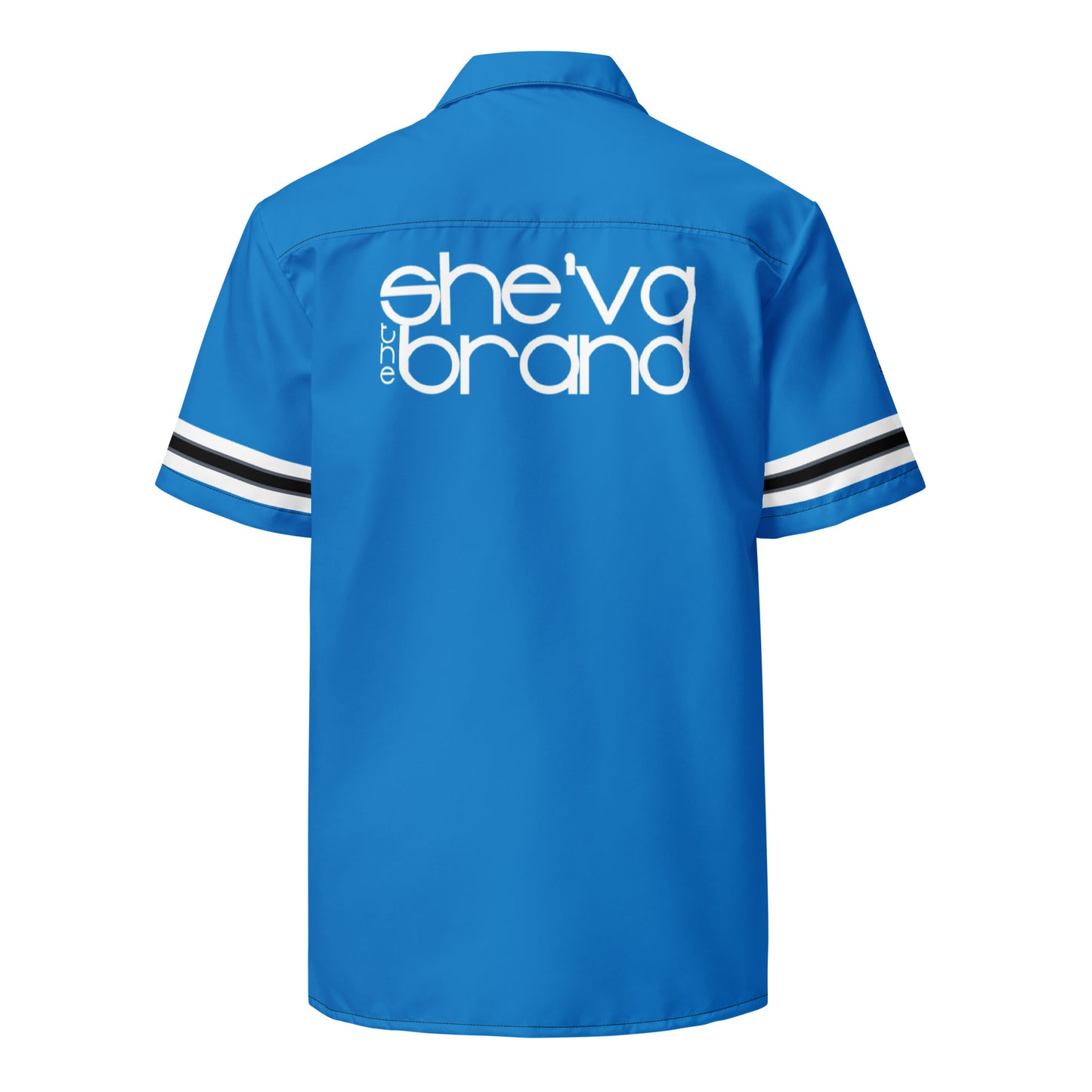 She'va Men's Button Down Shirt (royal/white)