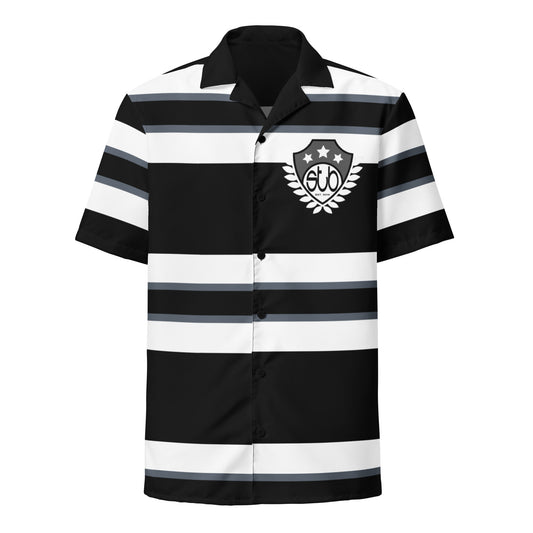 She'va Men's Button Down Shirt (black & gray striped)