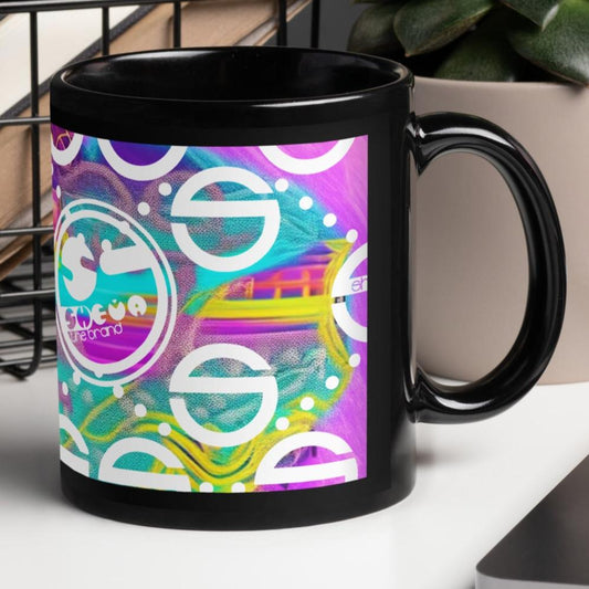 She'va Colorful Sig Black Glossy Mug