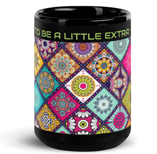 Conceited Black Glossy Mugs