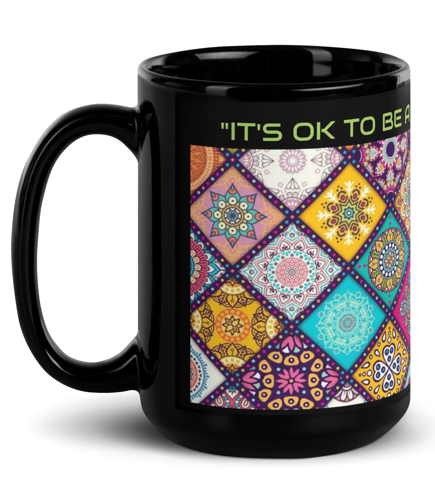 Conceited Black Glossy Mugs