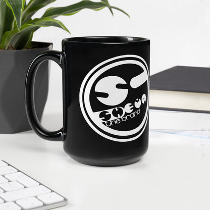 Conceited She'va Logo Black Glossy Mugs