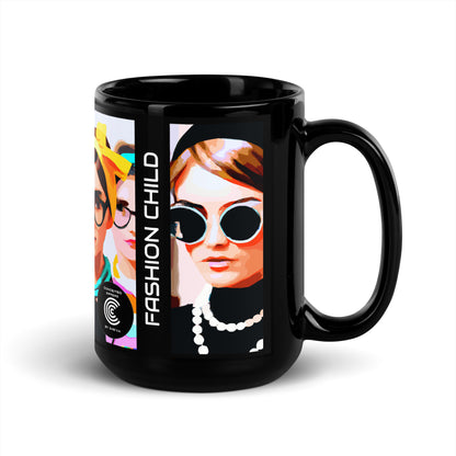 Conceited Black Glossy Mugs