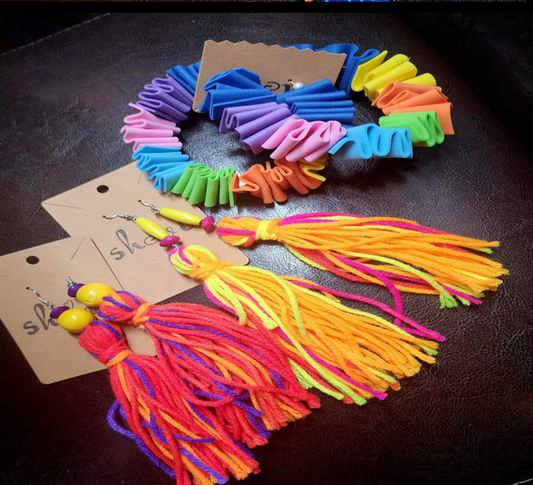 Multicolored Yarn Dangles
