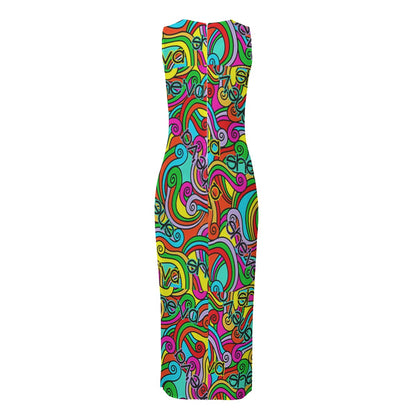 She'va Women's Beach Perspective Chiffon Sleeveless Dress (col)