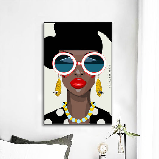 She'va Black Frame Mural Art Glam3