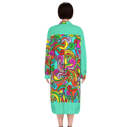 She'va Women's Long Shirt Dress | Rayon (tur)