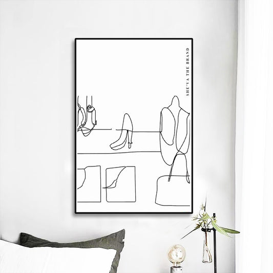 FASHION Collection DOODLES Framed Mural art by c.c. #004