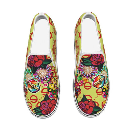 She'va HER Slip On Skateboarder Sneakers (yellow/rose)