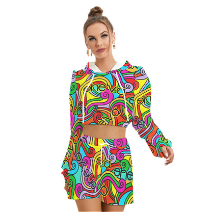 She'va Women's Mirco Fleece Hoodie And Shorts