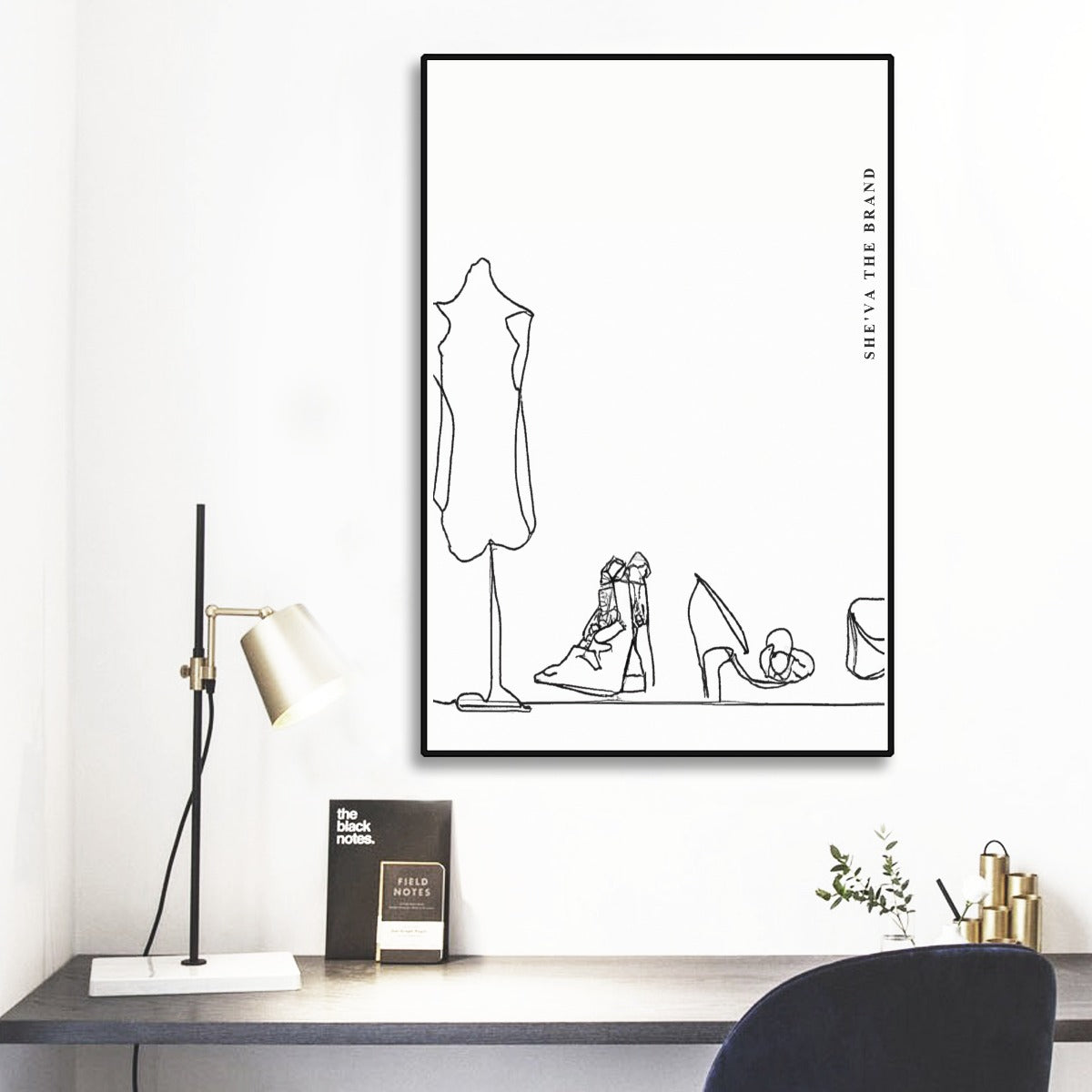 FASHION Collection DOODLES Framed Mural art by c.c. #003
