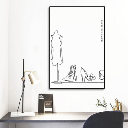 FASHION Collection DOODLES Framed Mural art by c.c. #003