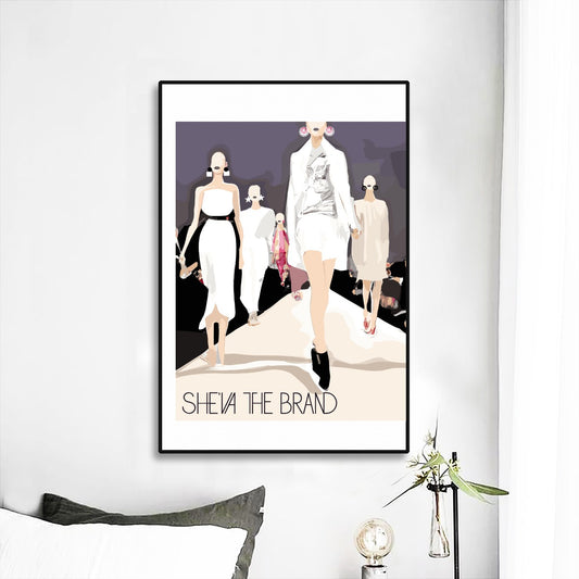 RUNWAY Framed Mural art by c.c. #007