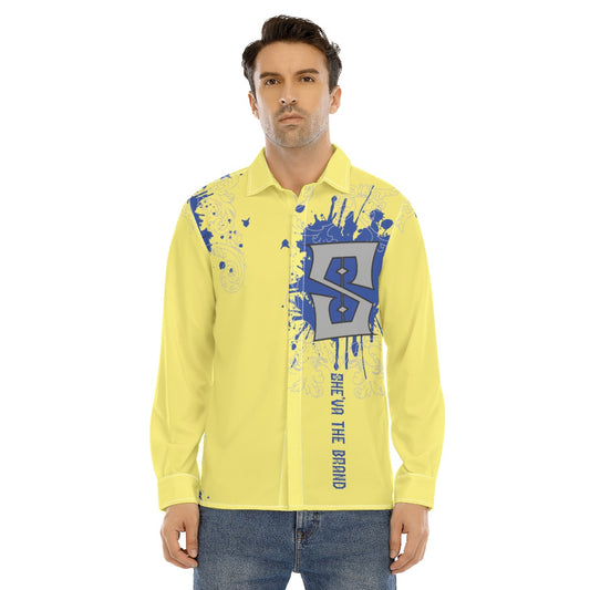 She'va Men's Long Sleeve Stand-Up Guy Shirt  (yellow)
