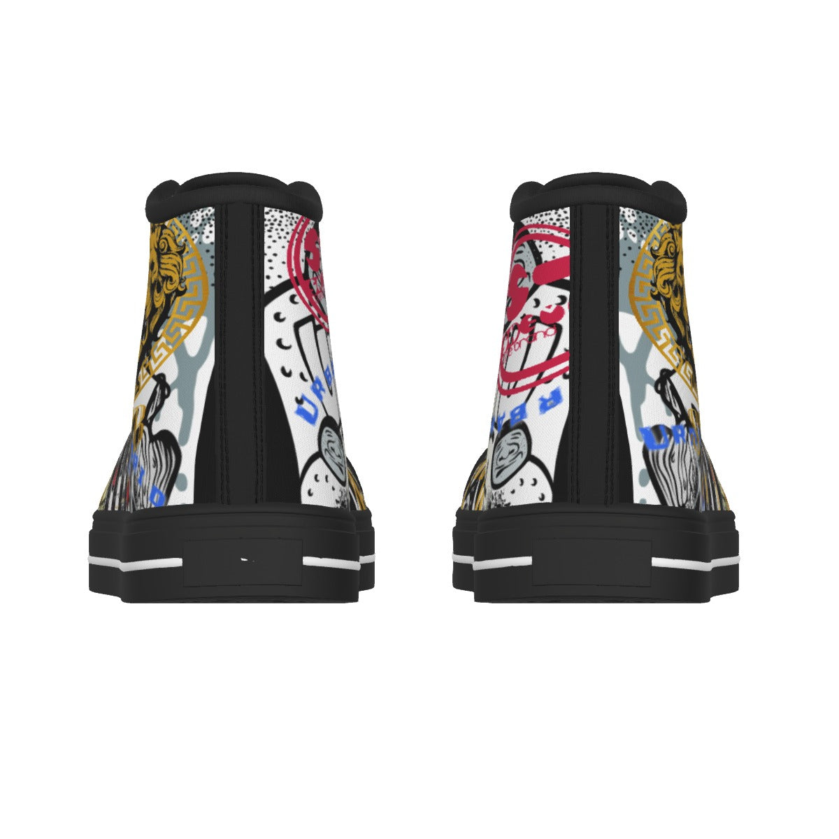 She'va Men's Urban Pride Black Sole Canvas Shoes