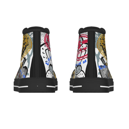 She'va Men's Urban Pride Black Sole Canvas Shoes