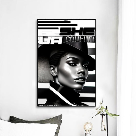 She'va Black Frame Mural Art Fashion2