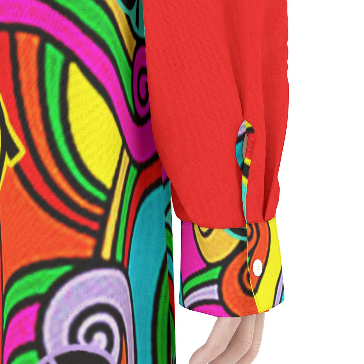 She'va Women's Long Shirt Dress | Rayon (red)