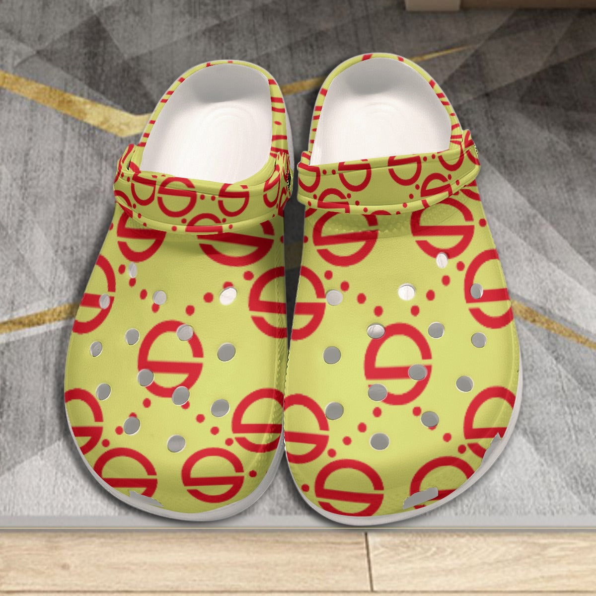 She'va HIS  ILIVE Clogs (red/yel)