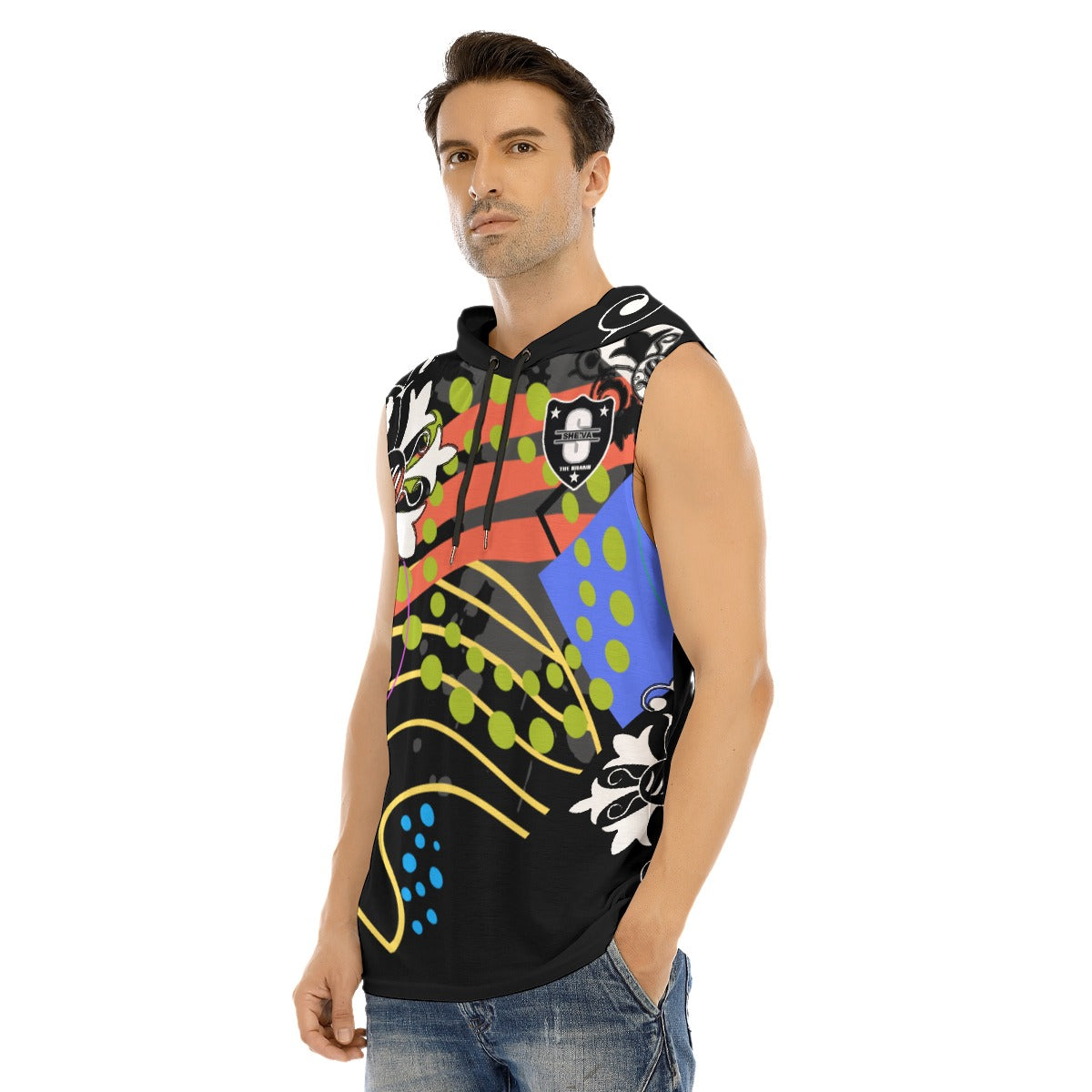 She'va Men's DOTS Tank Hooded Vest