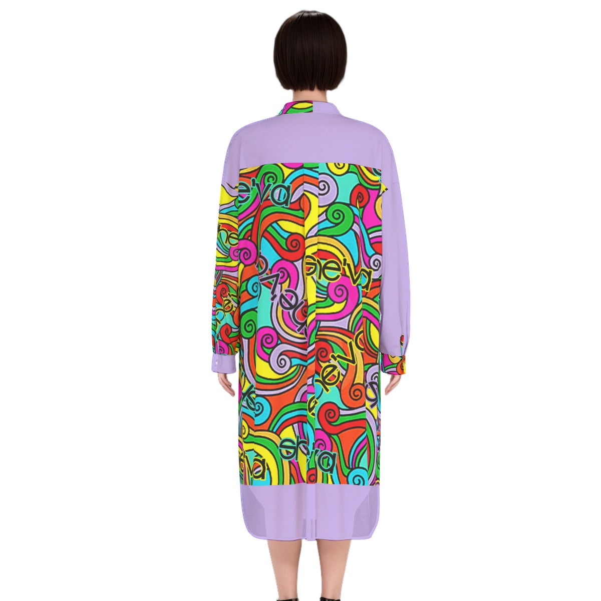 She'va Women's Long Shirt Dress | Rayon (lav)