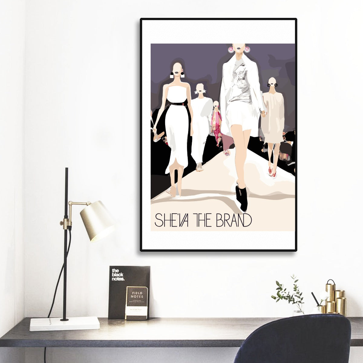 RUNWAY Framed Mural art by c.c. #007