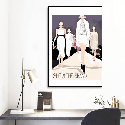 RUNWAY Framed Mural art by c.c. #007