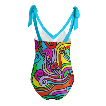 She'va Her Tie Shoulder Onepiece Padded Swimsuit (tur/col)